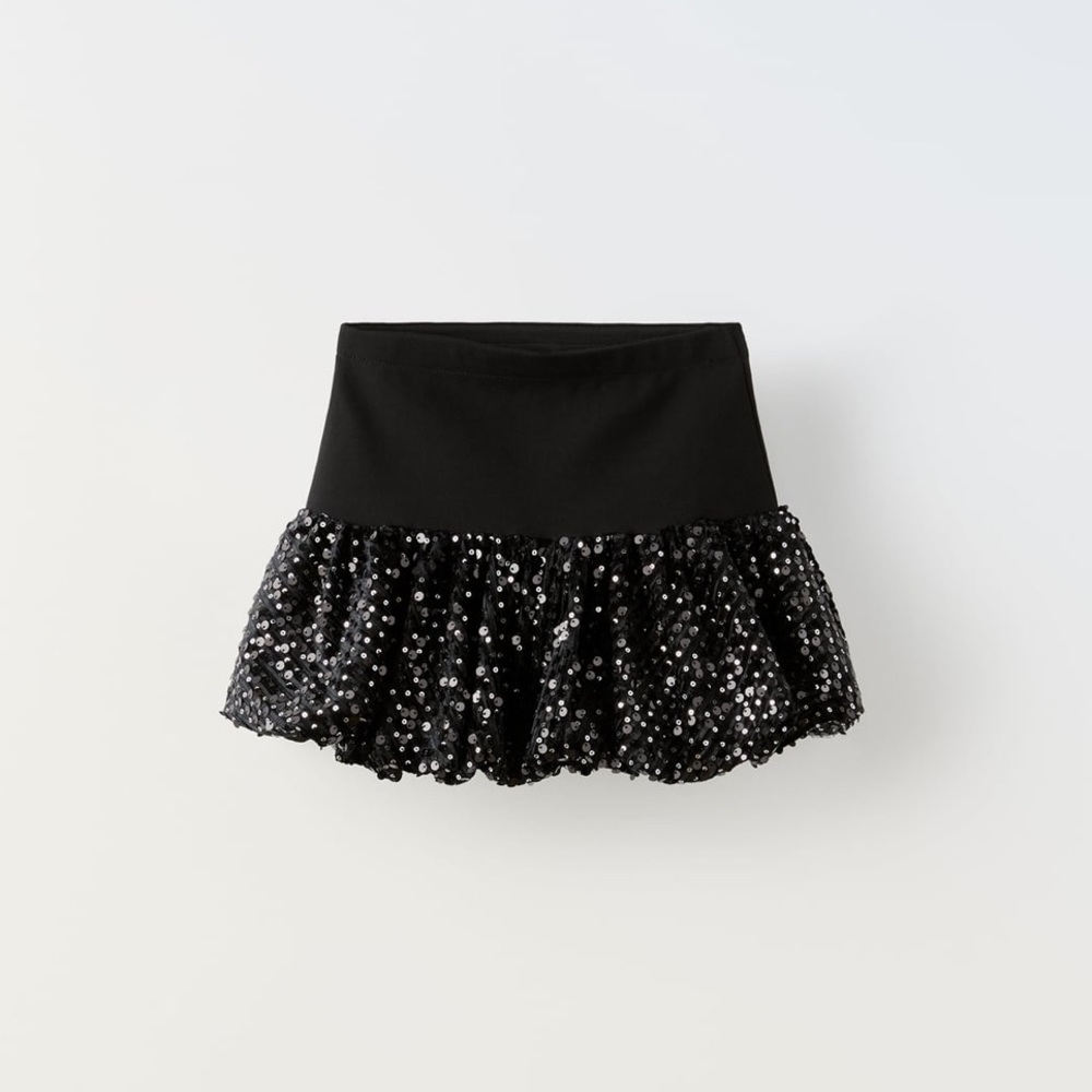 Zara sequin bubble skirt